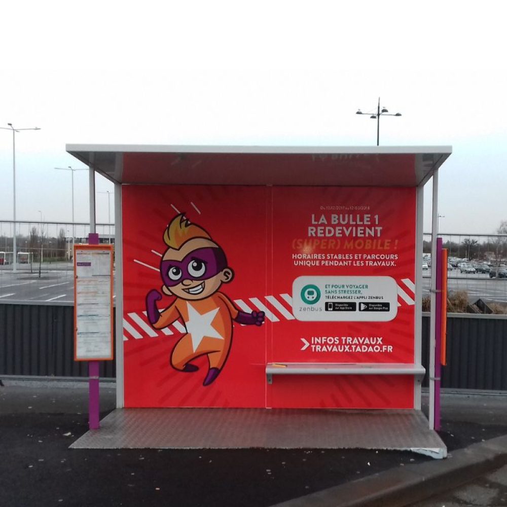 Abri provisoire monobloc Urbanéo pour Artois mobilité Abri provisoire monobloc Urbanéo pour Artois mobilité