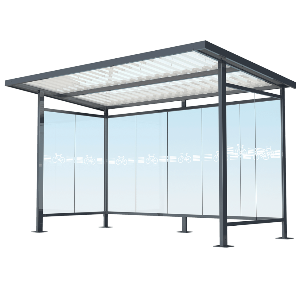 Mobilité douce - Modèle 3D abri vélo KLEVO Urbanéo