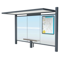 Mobilité urbaine - Abri bus CIRRUS Auvent Urbanéo modèle 3D