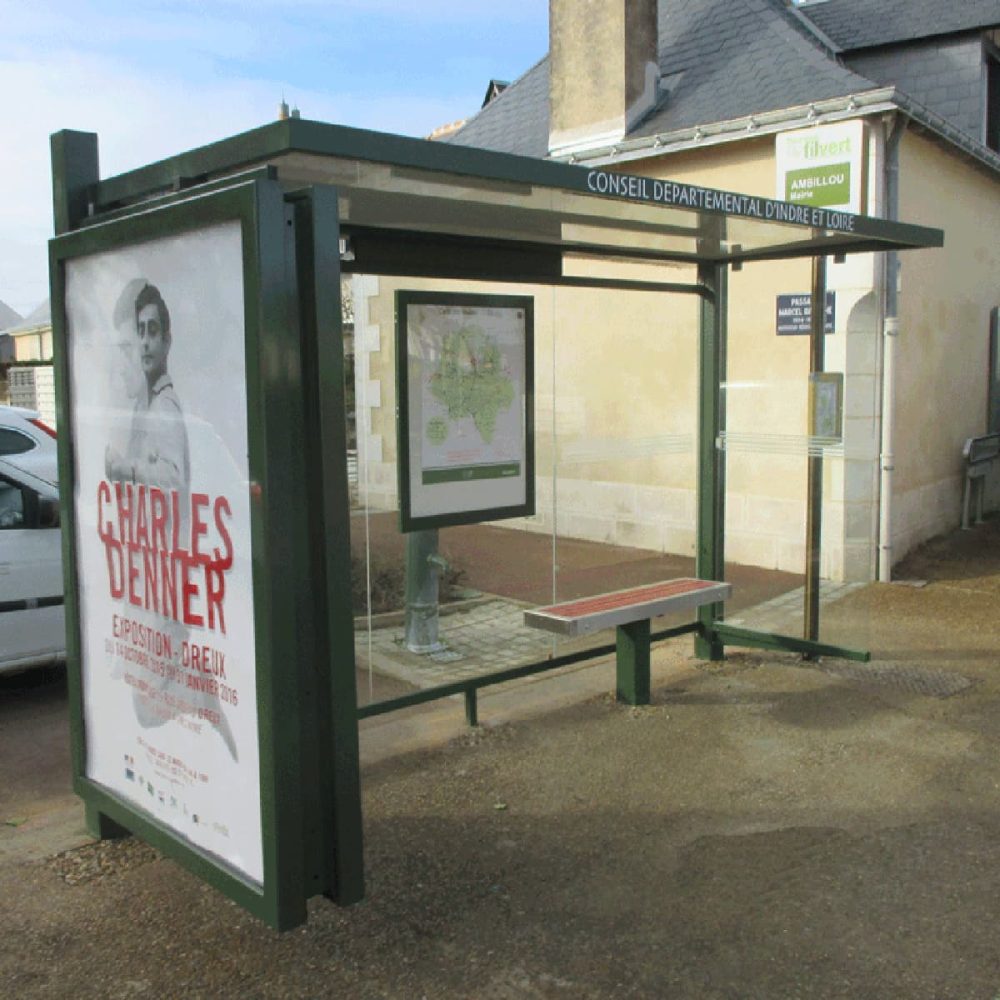 abribus CIRRUS caisson publicitaire département indre-et-loire