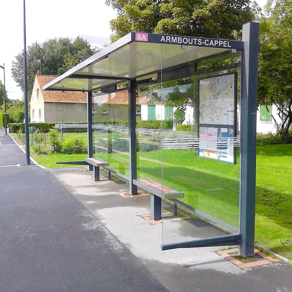 Mobilité urbaine - Abri bus CIRRUS double Urbanéo points d'arrêt à haute fréquentation de la CUD Communauté Urbaine de Dunkerque Mobilité urbaine - Abri bus CIRRUS double Urbanéo points d'arrêt à haute fréquentation de la CUD Communauté Urbaine de Dunkerque