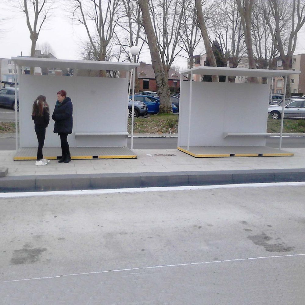 Abri bus provisoire monobloc Urbanéo pour Artois Mobilité Abri bus provisoire monobloc Urbanéo pour Artois Mobilité