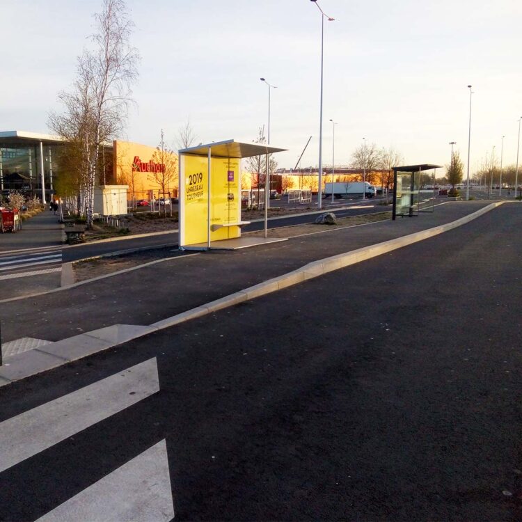 Abri bus provisoire Urbanéo pour Artois mobilité