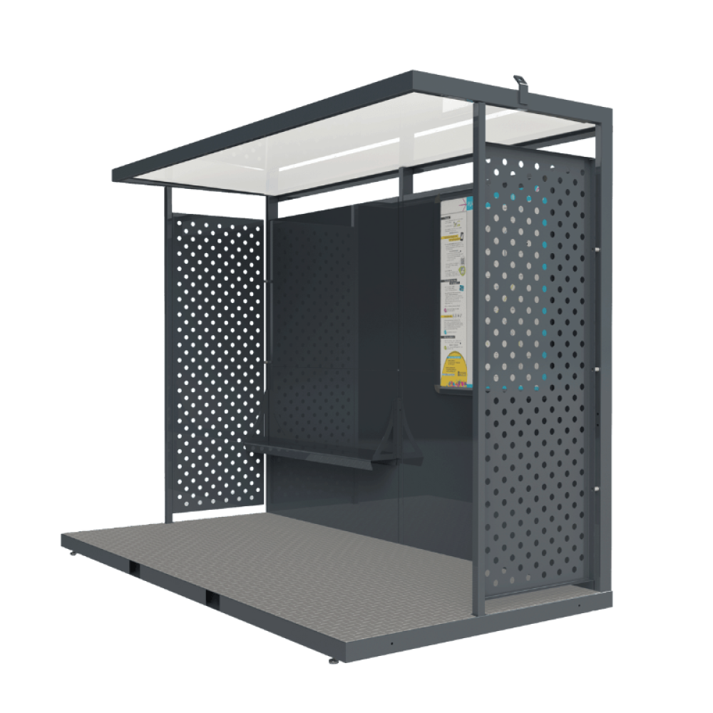 Modèle 3D abri bus provisoire monobloc Urbanéo pour arrêt de bus provisoire Modèle 3D abri bus provisoire monobloc Urbanéo pour arrêt de bus provisoire