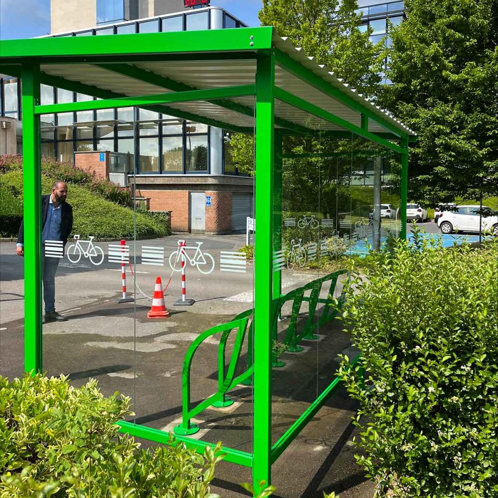 Abri vélos KLEVO, arceaux vélos EOLE Urbanéo CCI de l'Aisne mobilités douce