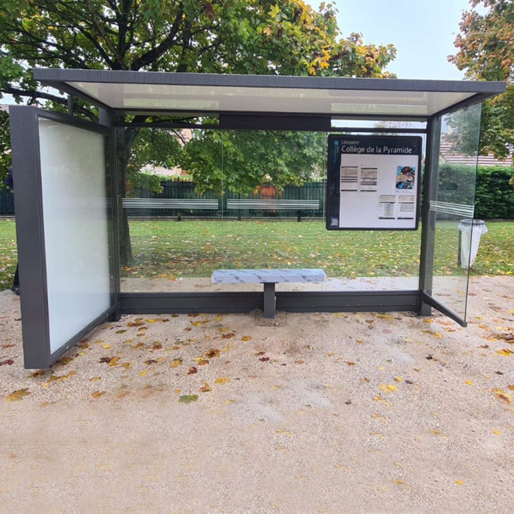 Cadre clic clac Abri voyageurs plan réseau transport collectif Lieusaint