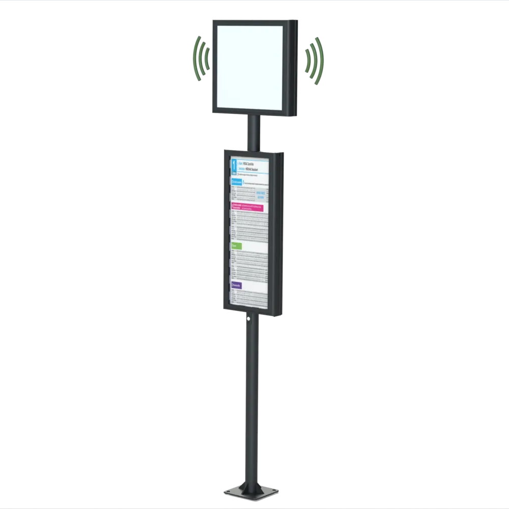Visuel 3D poteau d'arrêt GAYANT accessibilité Urbanéo
