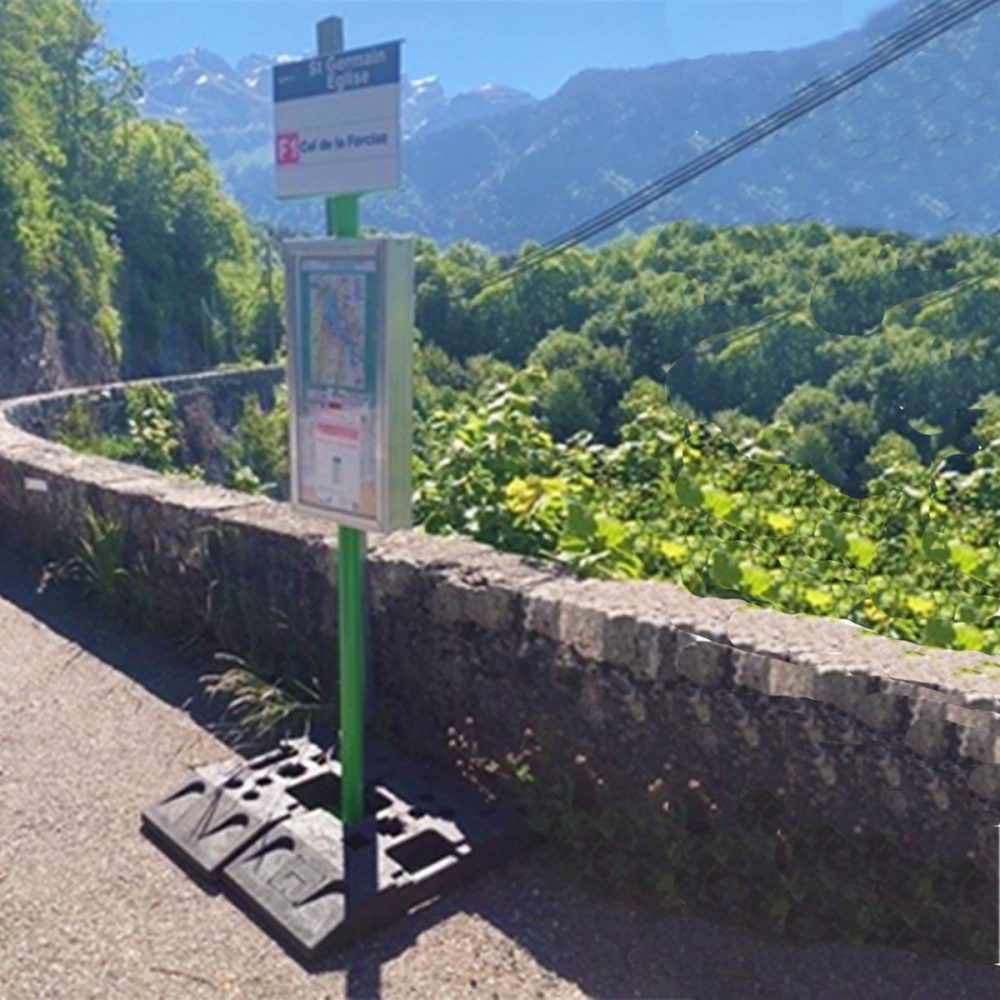 poteau d'arrêt de bus provisoire ERIS grand annecy poteau d'arrêt de bus provisoire ERIS grand annecy