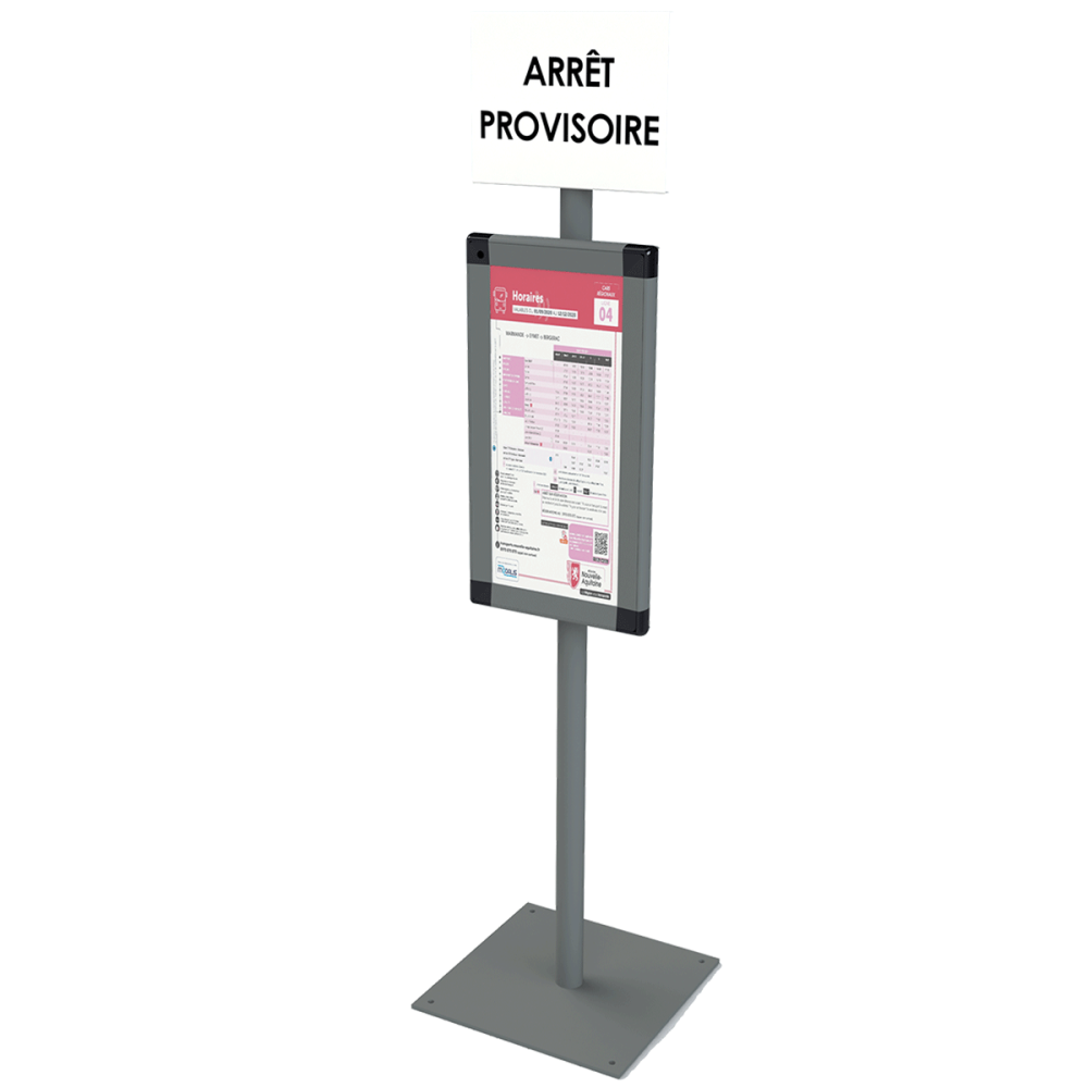 Mobilité urbaine poteau d'arrêt provisoire MISTRAL Urbanéo modèle 3D