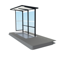 Quai provisoire abribus Urbanéo et quai modulable ZICLA® modèle 3D