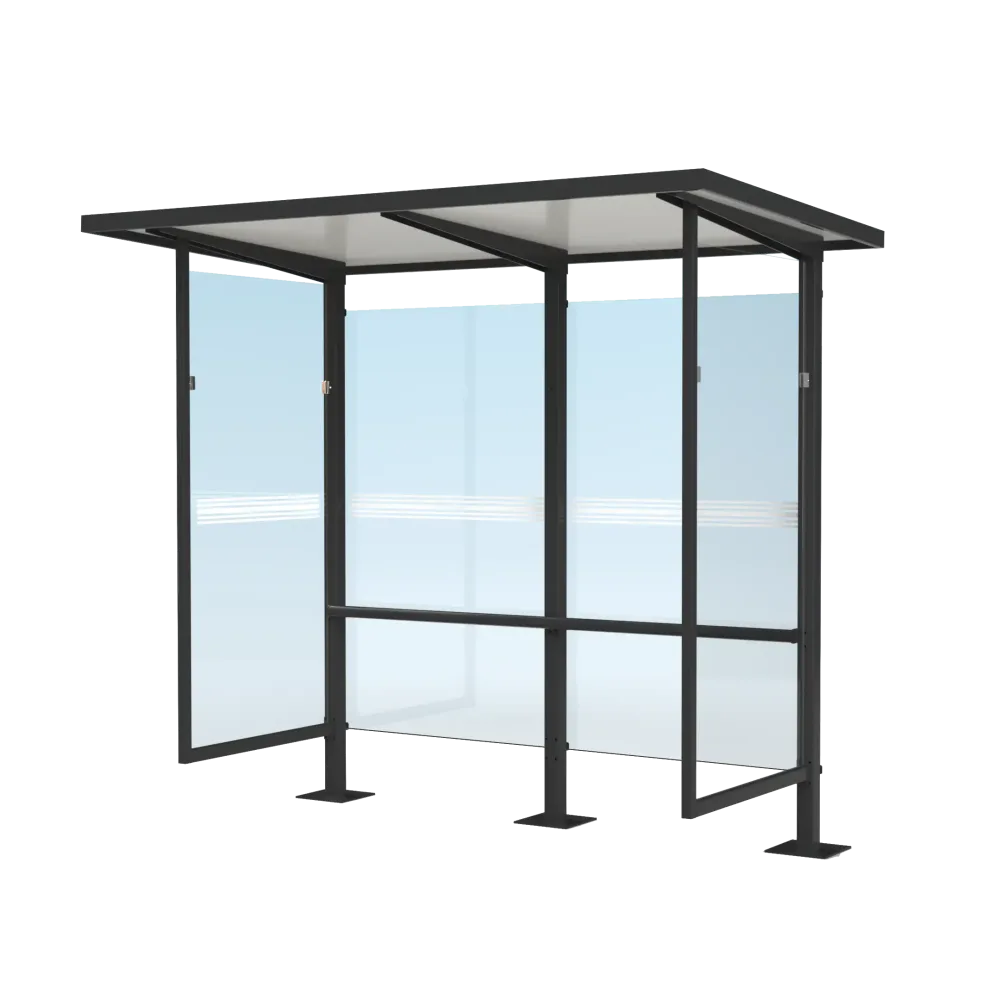 Modèle 3D abri bus scolaire Urbanéo pour arrêt de bus de ramassage scolaire