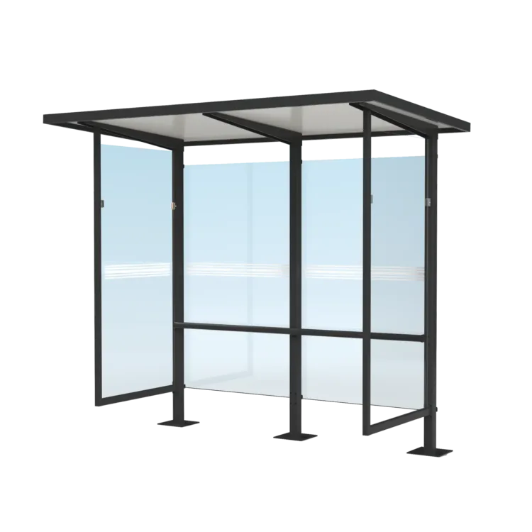 Modèle 3D abri bus scolaire Urbanéo pour arrêt de bus de ramassage scolaire