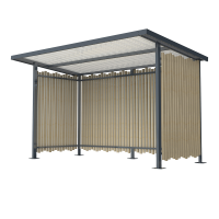 abri vélos KLEWOOD simple entrée bi-matière bois/métal