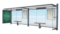 visuels 3D abribus double CIRRUS caisson publicitaire