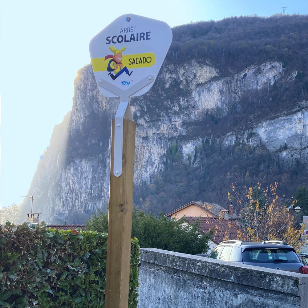 poteau d'arrêt RHEA scolaire réseau TAG