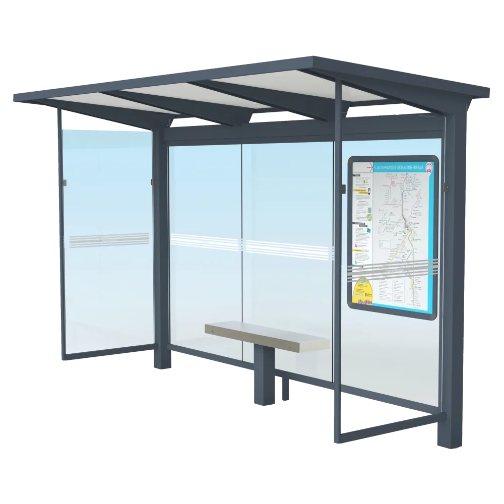 visuel 3D abri bus HELIOS Standard visuel 3D abri bus HELIOS Standard