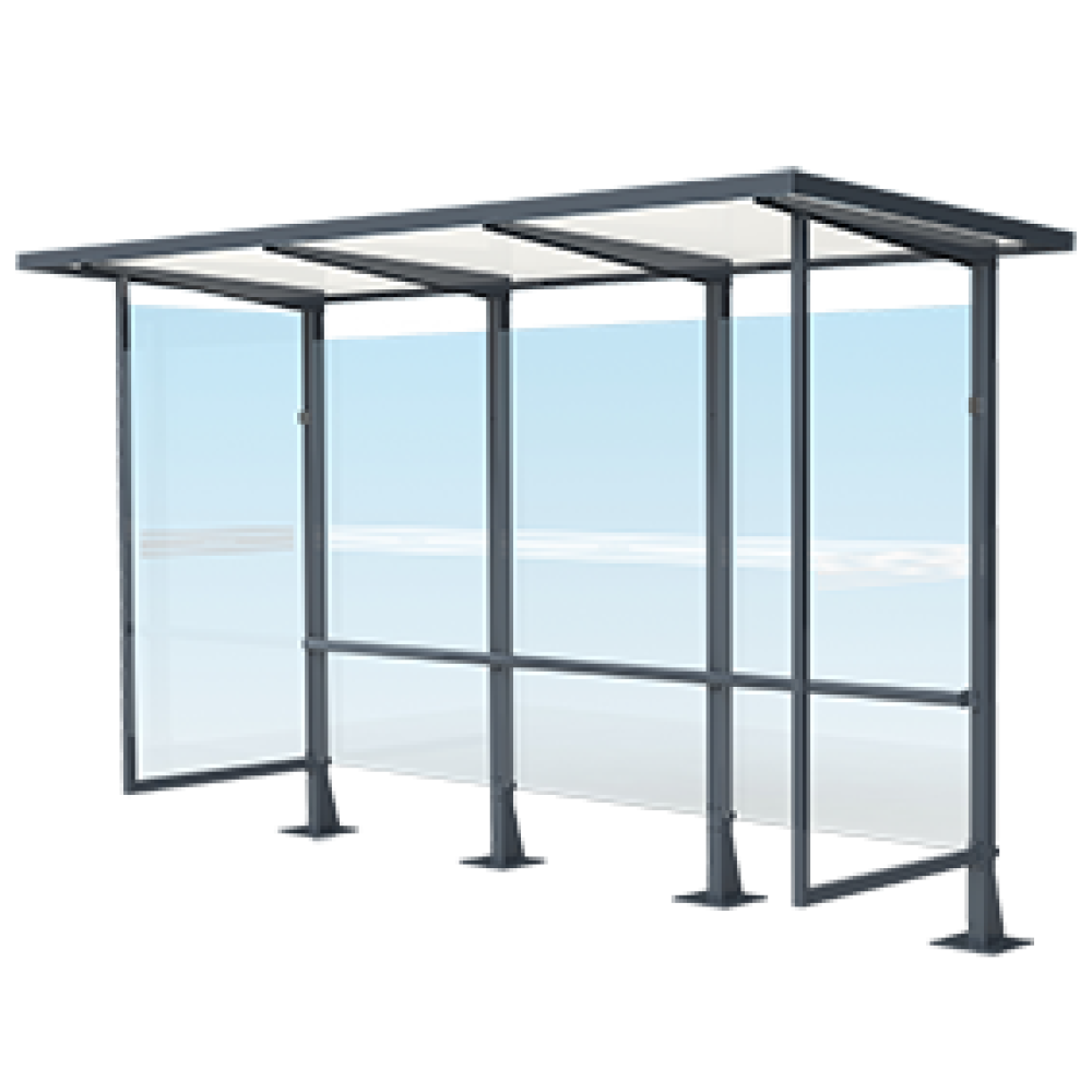 Urbanéo abri voyageurs SCOLAIRE XL appui ischiatique