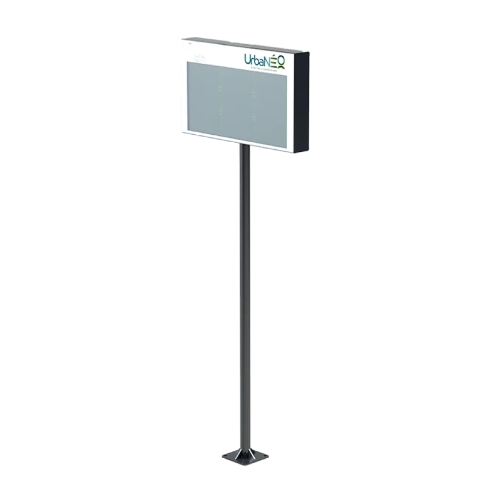 Visuel 3D semi-profil poteau covoiturage ONORI grand afficheur Urbanéo mobilité partagée