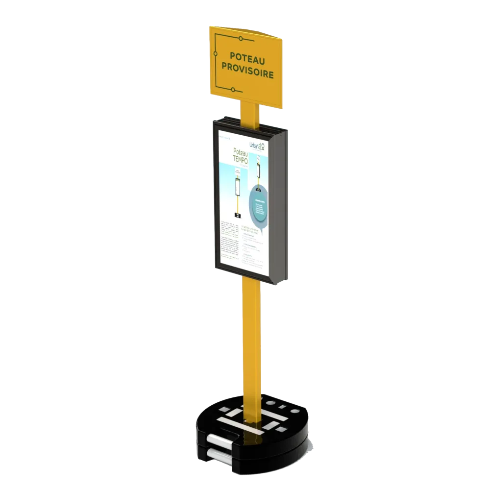 Modèle 3D Poteau d'arrêt provisoire TEMPO Urbanéo pour travaux et chantier
