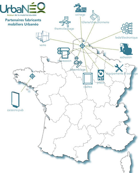 fabricants-mobiliers-urbains-urbanéo-abribus-abri-vélo-poteaux-d'arrêt